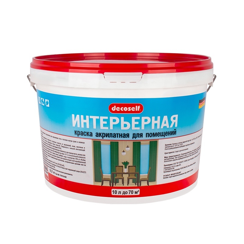 Рекомендуем купить Краска интерьерная Pufas Decoself белая, мороз. (10 л)