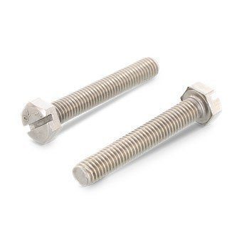 Рекомендуем купить Болт DIN 933 SZ M4x60 с шестигранной головкой, прямым шлицем и полной резьбой, нерж. сталь A2