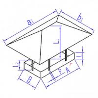 Купить зонт прямоугольного сечения с прямым коньком оптом | ПРОТОРГ