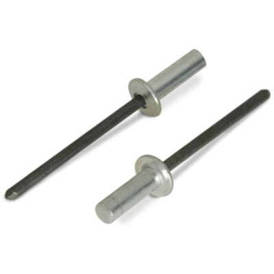 Рекомендуем купить Заклепка вытяжная закрытая 4,8x8 со стандартным бортом, алюминий / фосфат. сталь