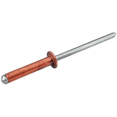 Рекомендуем купить Заклепка вытяжная открытая 3.2x6 со стандартным бортом, медь / оц. сталь