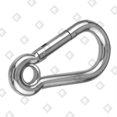 Карабин пружинный с кольцом ART 8250 4x40, нерж. сталь A4 - №1