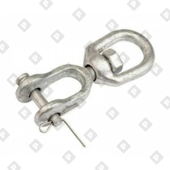 Вертлюг 20мм петля-вилка, оц. сталь - №2