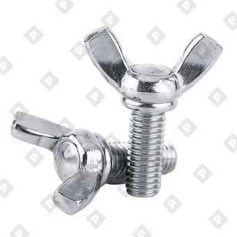 Винт DIN 316 M8x40 барашковый с прямыми лепестками американской формы, кл. пр. 4.8, оц. сталь - №1