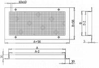 Решетка вентиляционная Р-С 1000х100 RAL 9016 (белый) - №1