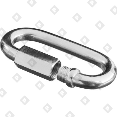 Карабин винтовой Ø9мм, оц. сталь - №1