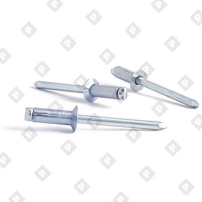 Заклепка вытяжная открытая 4,8x16 с потайным бортом, алюминий / оц. сталь - №1