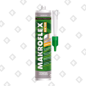 Герметик силиконовый Makroflex AX104 универсальный, белый (0,29 л) - №1