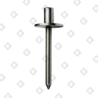 Заклепка вытяжная закрытая 4,8x8 с увеличенным бортом Ø 14 мм, оц. сталь / оц. сталь - №1