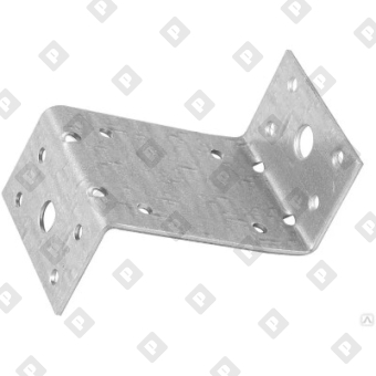 Уголок крепежный Z-образный KUZ 35x70x55x2 мм, оц. сталь - №1