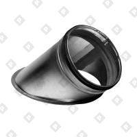 Врезка круглого сечения косая в прямоугольный воздуховод - №1