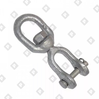 Вертлюг 20мм петля-вилка, оц. сталь - №1
