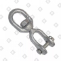 Вертлюг 20мм петля-вилка, оц. сталь