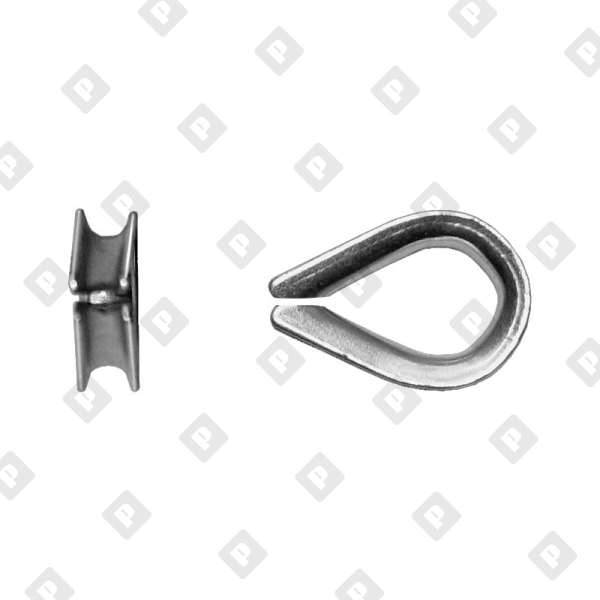 Коуш DIN 6899 для троса Ø12мм, оц. сталь - №3