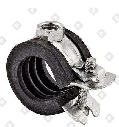 Одновинтовой трубный хомут fischer FGRS 12-15 (1/4") с гайкой M8, оц. сталь - №2