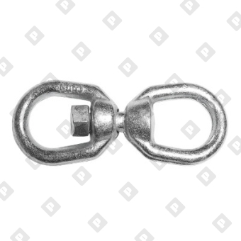 Вертлюг 10мм петля-петля, оц. сталь - №2