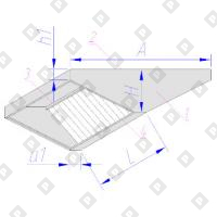 Зонт вытяжной островной тип 1 - №1