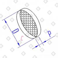 Заглушка круглого сечения с сеткой - №1