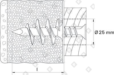 Дюбель для термоизоляции fischer FID 50, нейлон - №3