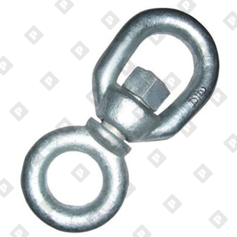 Вертлюг 8мм петля-кольцо, оц. сталь - №1