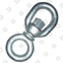 Вертлюг 8мм петля-кольцо, оц. сталь