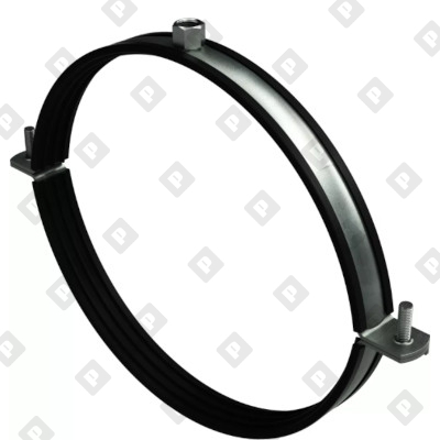 Хомут вентиляционный Ø80 мм с резиновым профилем и гайкой М8 - №1